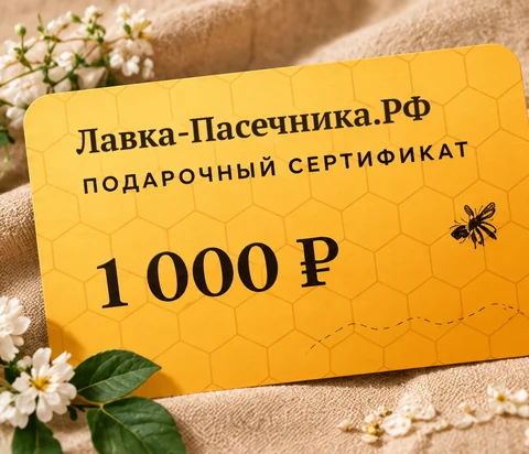Жёлтая подарочная карта Лавка-Пасечника.РФ