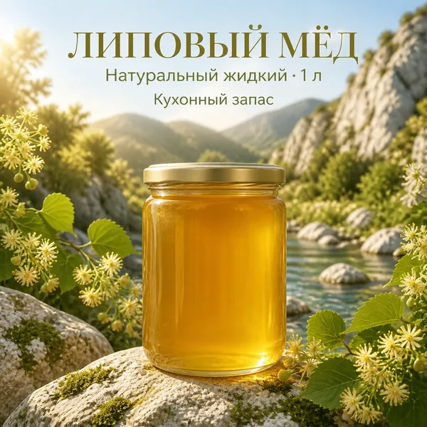 Мёд липовый жидкий, 1 л