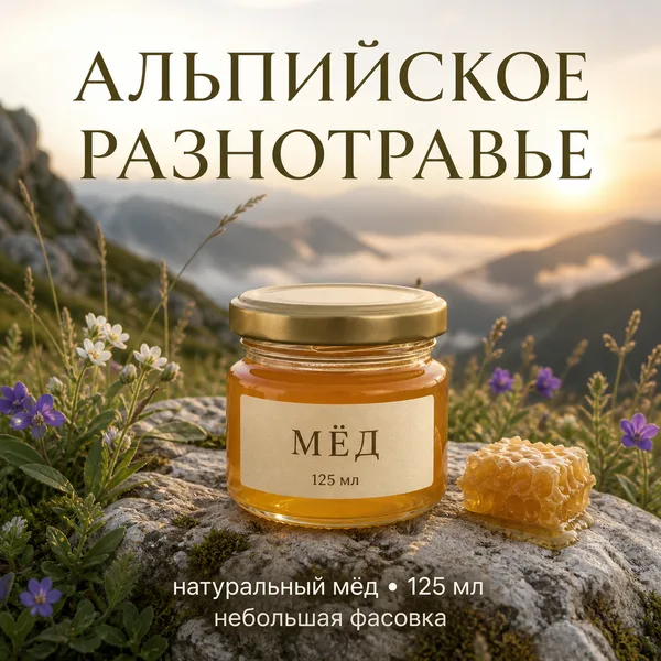 Мёд натуральный «Альпийское разнотравье», 150 г