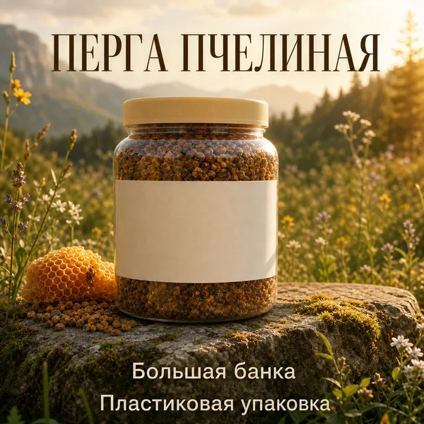Перга пчелиная в большой пластиковой банке