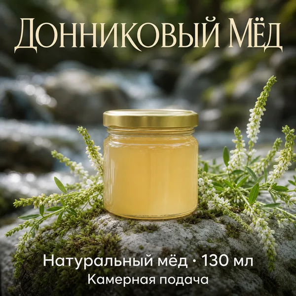 Мёд донниковый натуральный, 130 мл