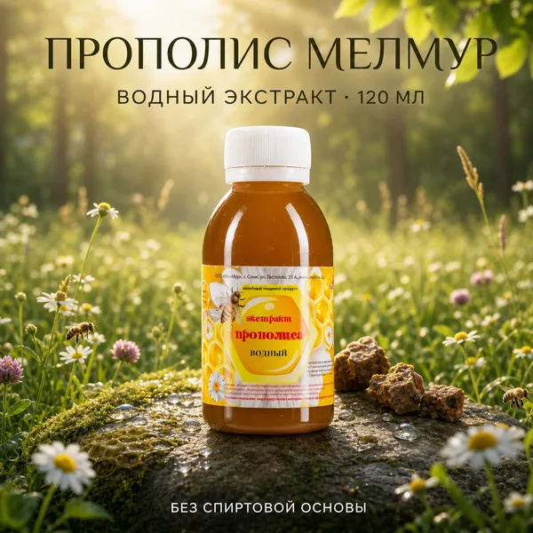 Водный экстракт прополиса Мелмур, 120 мл