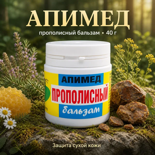 Прополисный бальзам «Апимед» 2% для кожи, 40 г