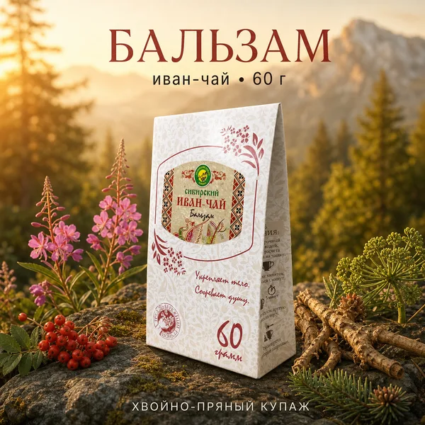 Иван-чай «Бальзам» с рябиной и дягилем, 60 г