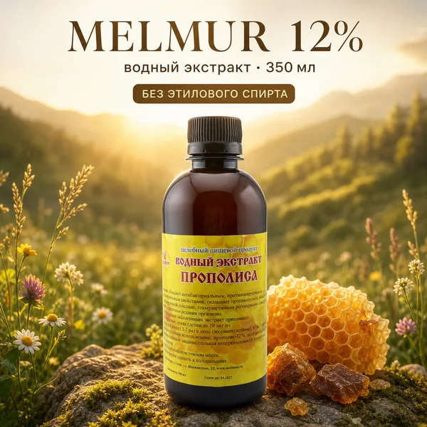 Водный экстракт прополиса MelMur 12%, 350 мл