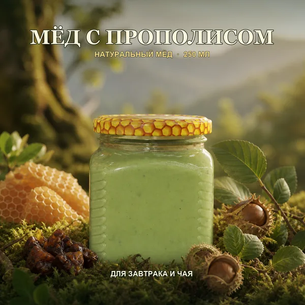 Мёд с прополисом, 350 г