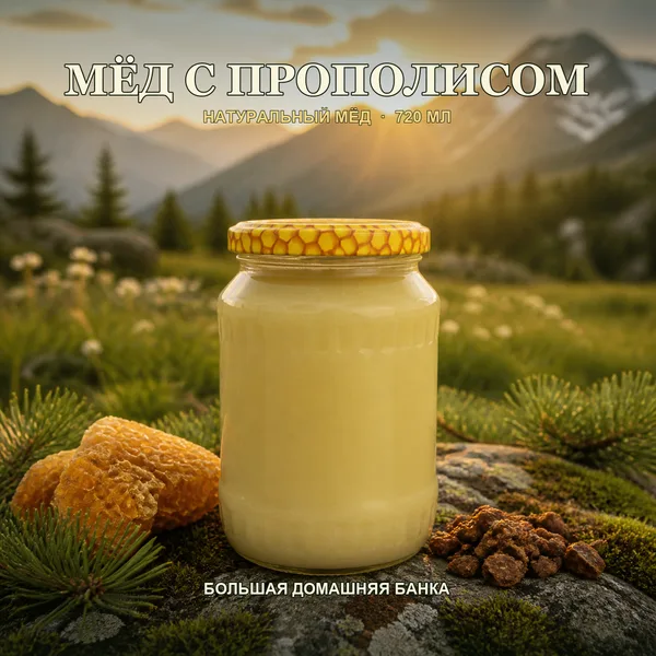 Мёд с прополисом, 1000 г