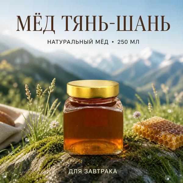 Мёд горный Тянь-Шань натуральный, 350 г