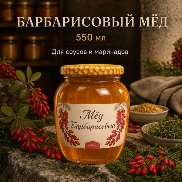 Мёд барбарисовый натуральный, 700 г
