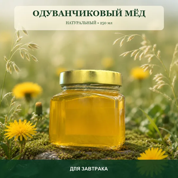 Мёд одуванчиковый натуральный, 350 г