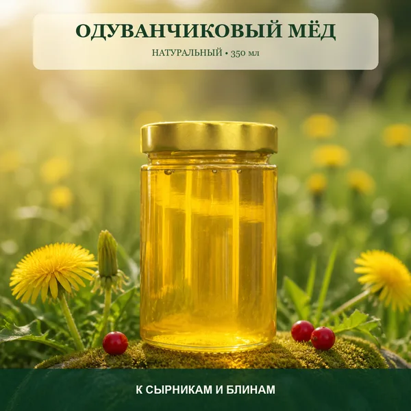 Мёд одуванчиковый натуральный, 470 г