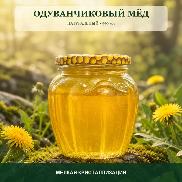 Мёд одуванчиковый натуральный, 700 г
