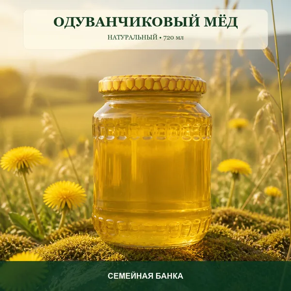 Мёд одуванчиковый натуральный, 1000 г