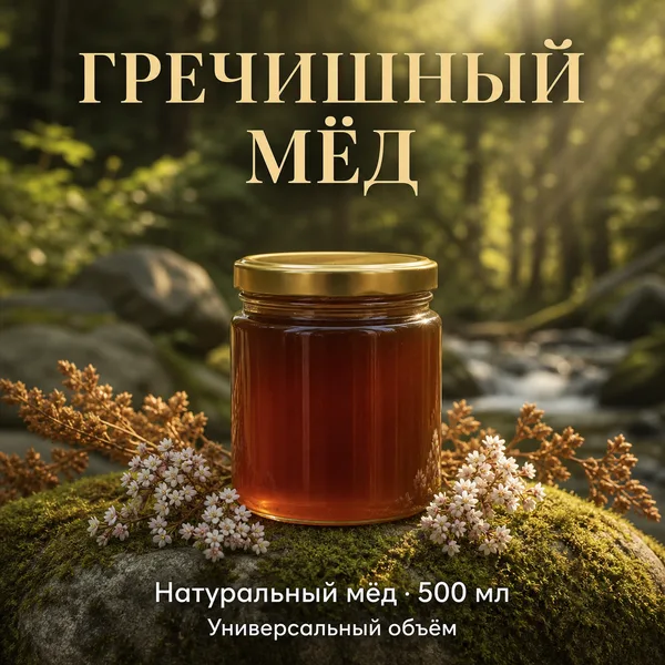 Мёд гречишный натуральный, 700 г