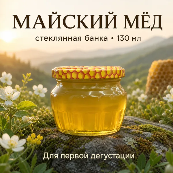 Мёд натуральный «Майский», 130 мл