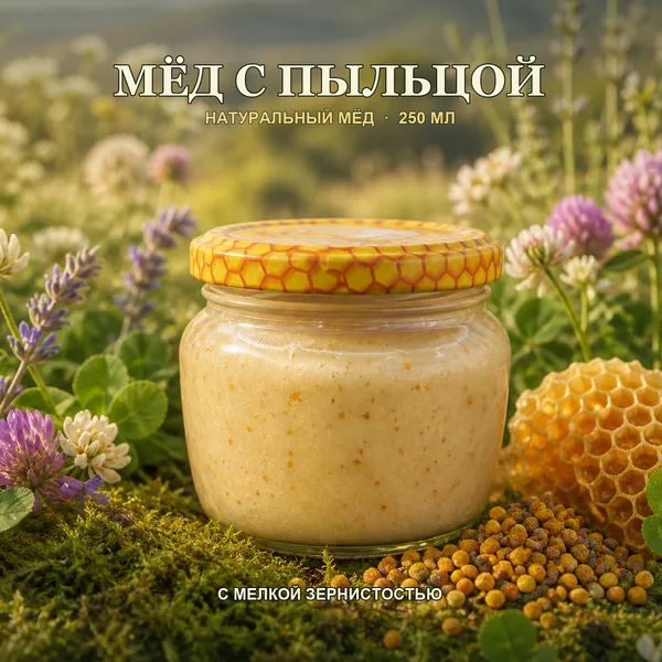 Мёд с пыльцой, 350 г