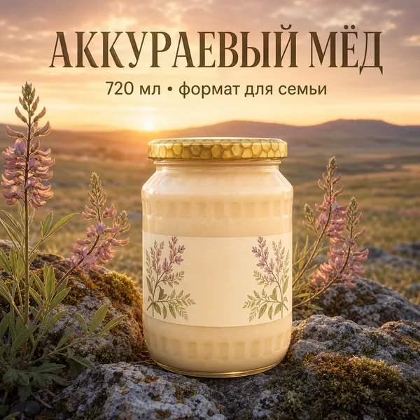 Мёд аккураевый натуральный, 1000 г