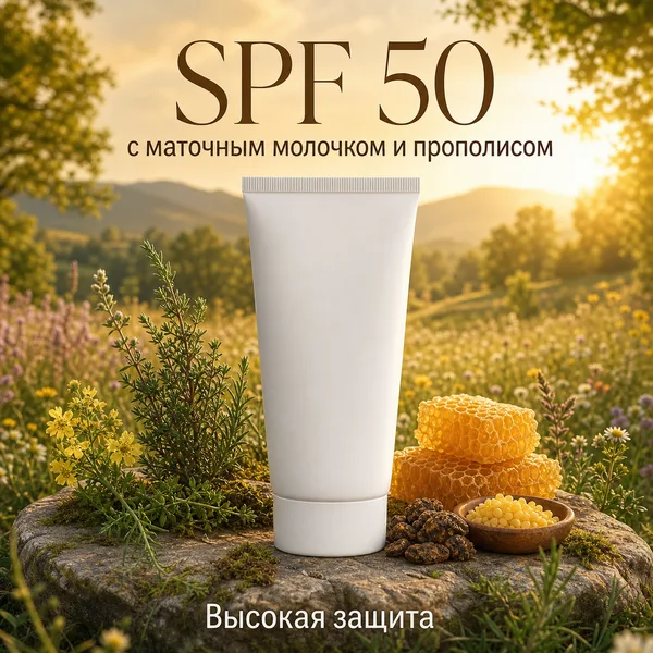 Солнцезащитный крем «Медовея» SPF 50 с маточным молочком и прополисом, 75 мл