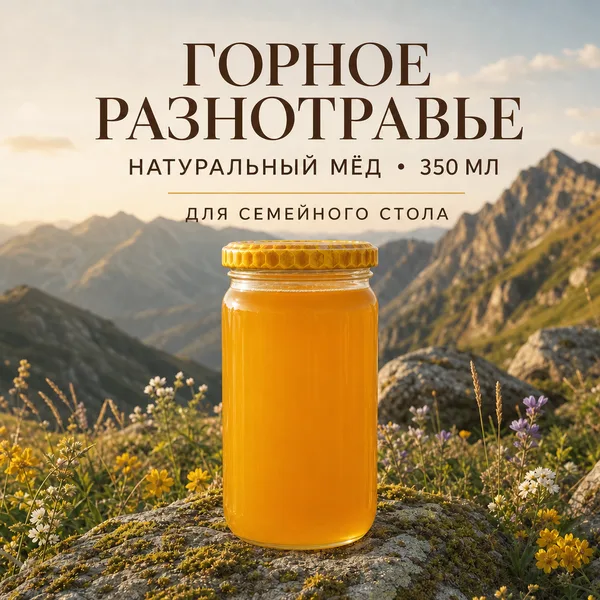 Мёд натуральный «Горное разнотравье», 470 г