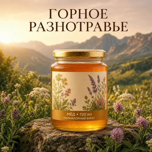 Мёд «Горное разнотравье», 1000 г