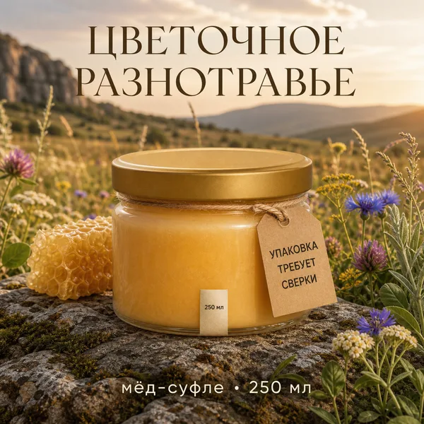 Мёд-суфле «Цветочное разнотравье», 320 г
