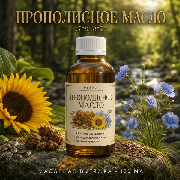 Прополисное масло — масляная вытяжка, 120 мл