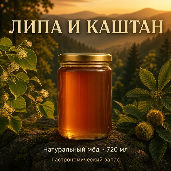 Мёд «Липа и каштан», 1000 г