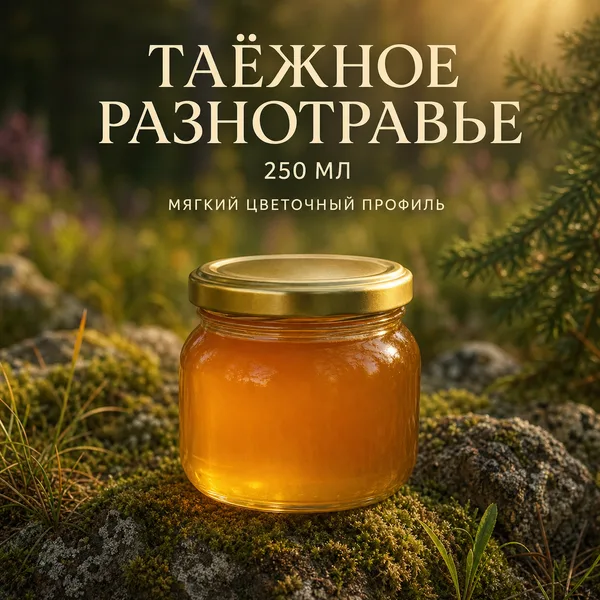 Мёд «Таёжное разнотравье», 350 г