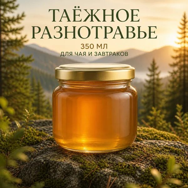 Мёд «Таёжное разнотравье», 470 г