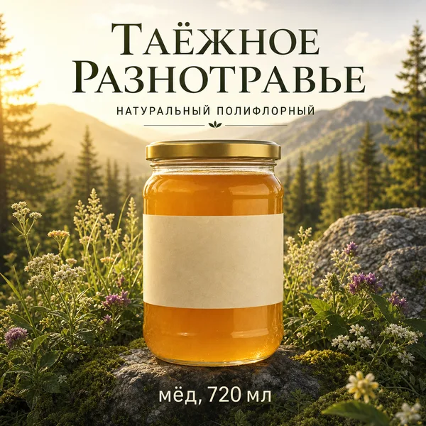 Мёд «Таёжное разнотравье», 1000 г
