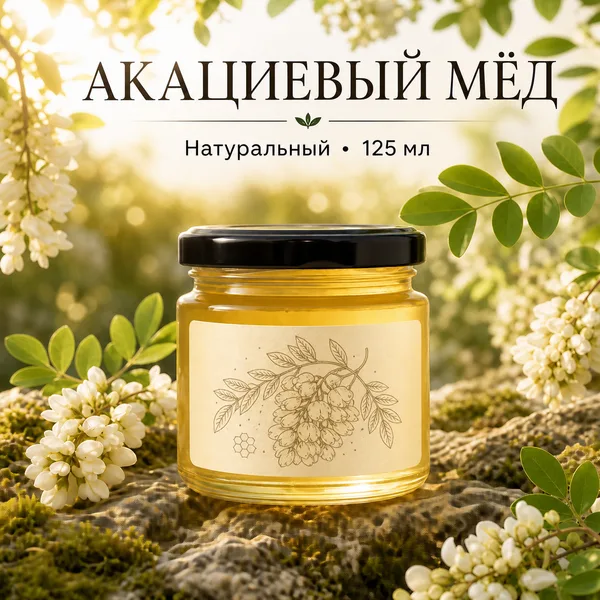 Натуральный акациевый мёд, 150 г