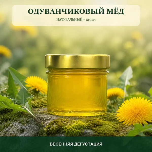 Мёд одуванчиковый натуральный, 150 г