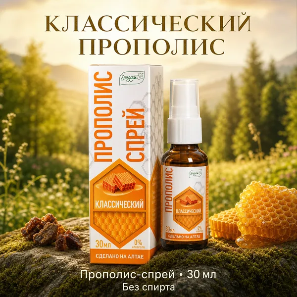 Прополис-спрей «Эльзам» классический, 30 мл