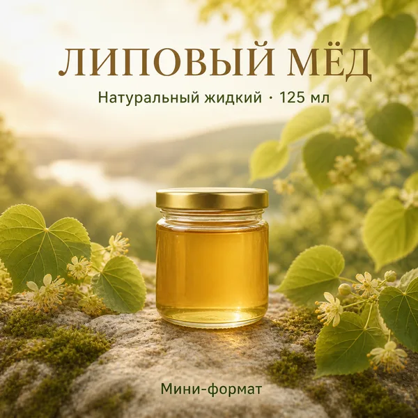 Мёд липовый жидкий, 150 г