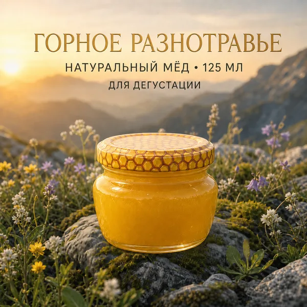 Мёд натуральный «Горное разнотравье», 150 г