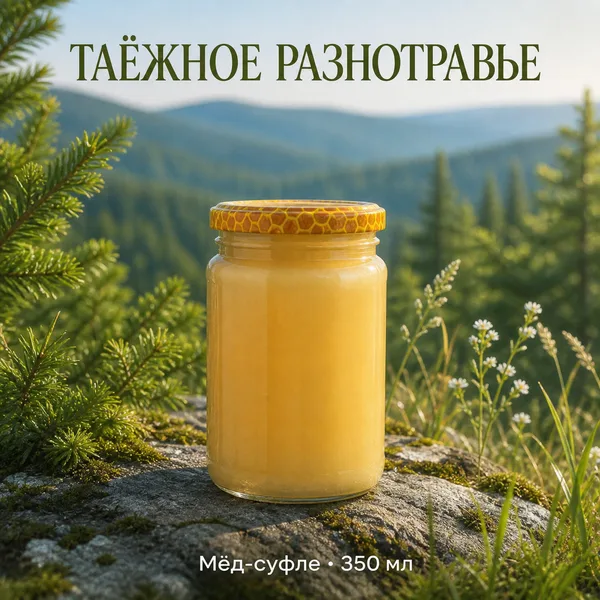 Мёд-суфле Таёжное разнотравье 440 г