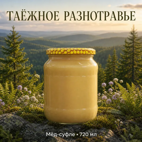 Мёд-суфле Таёжное разнотравье 950 г