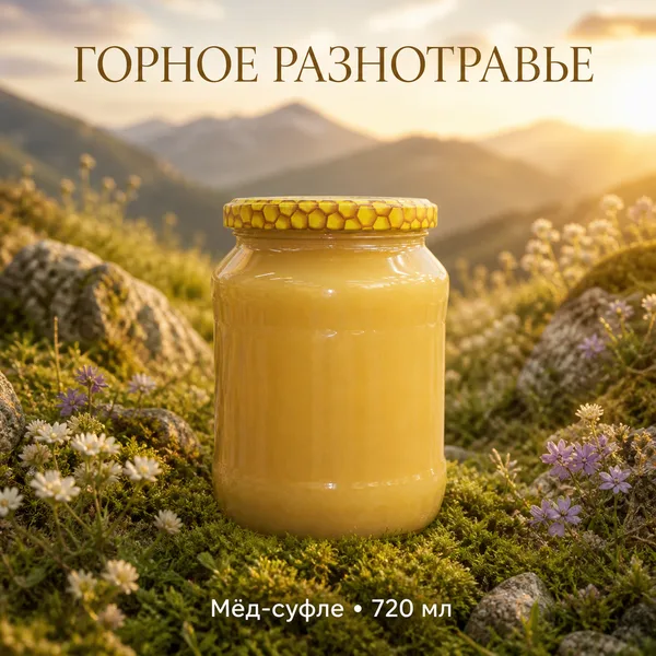 Мёд-суфле Горное разнотравье 950 г
