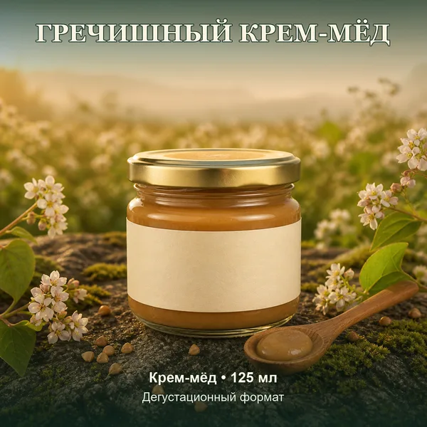 Натуральный гречишный крем-мёд, 150 г