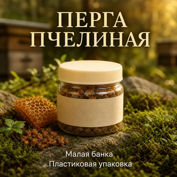 Перга пчелиная в малой пластиковой банке